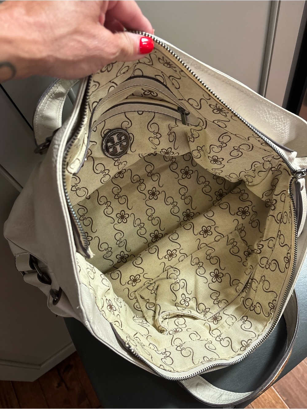 Y2K Tory Burch Leather Souchy Large pebbled leather tote/purse - Picture 14 of 16